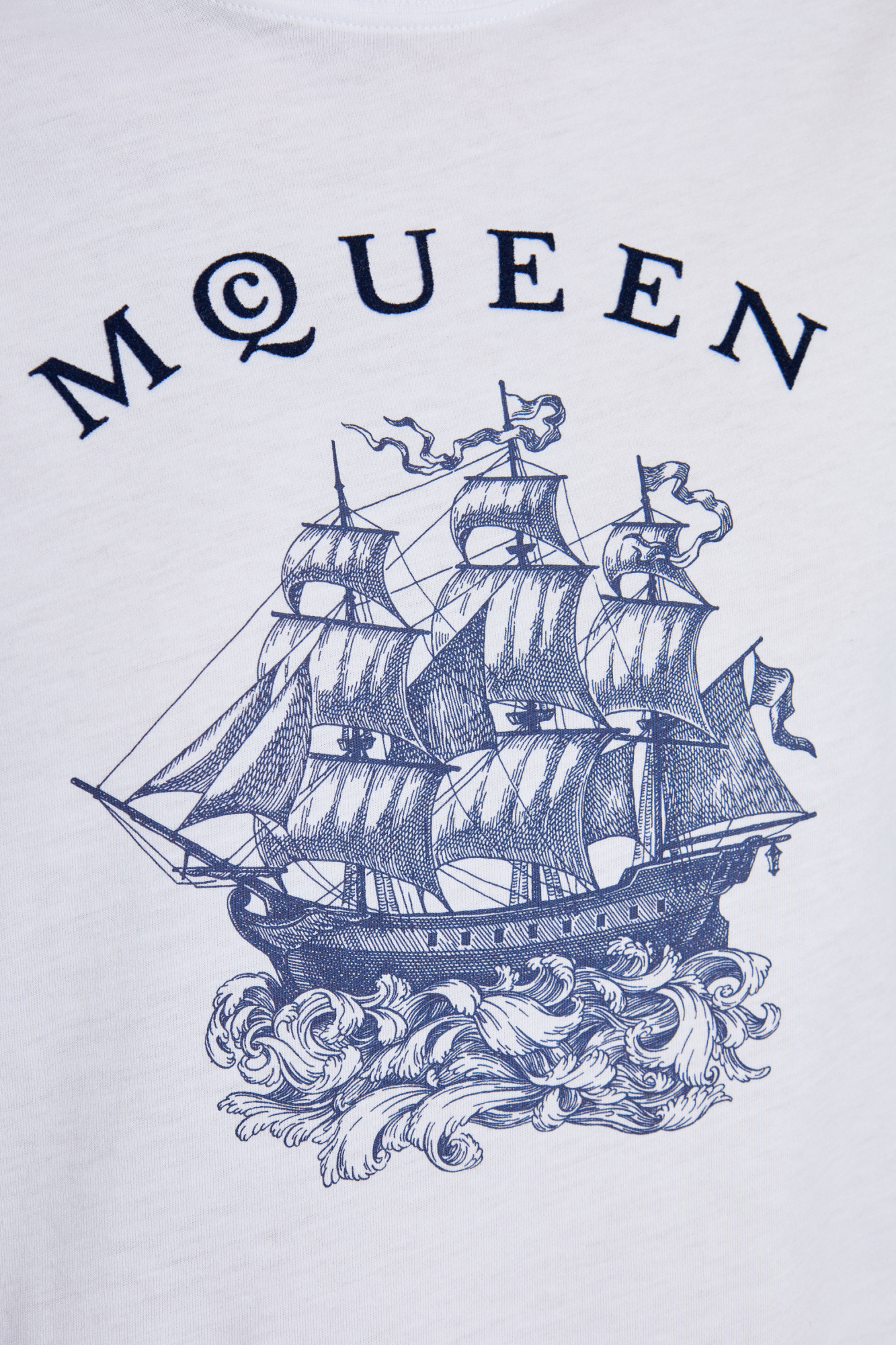 White T-shirt with print Alexander McQueen - Vitkac AS